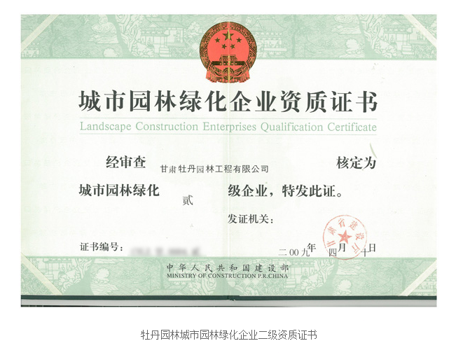 国家二级资质证书